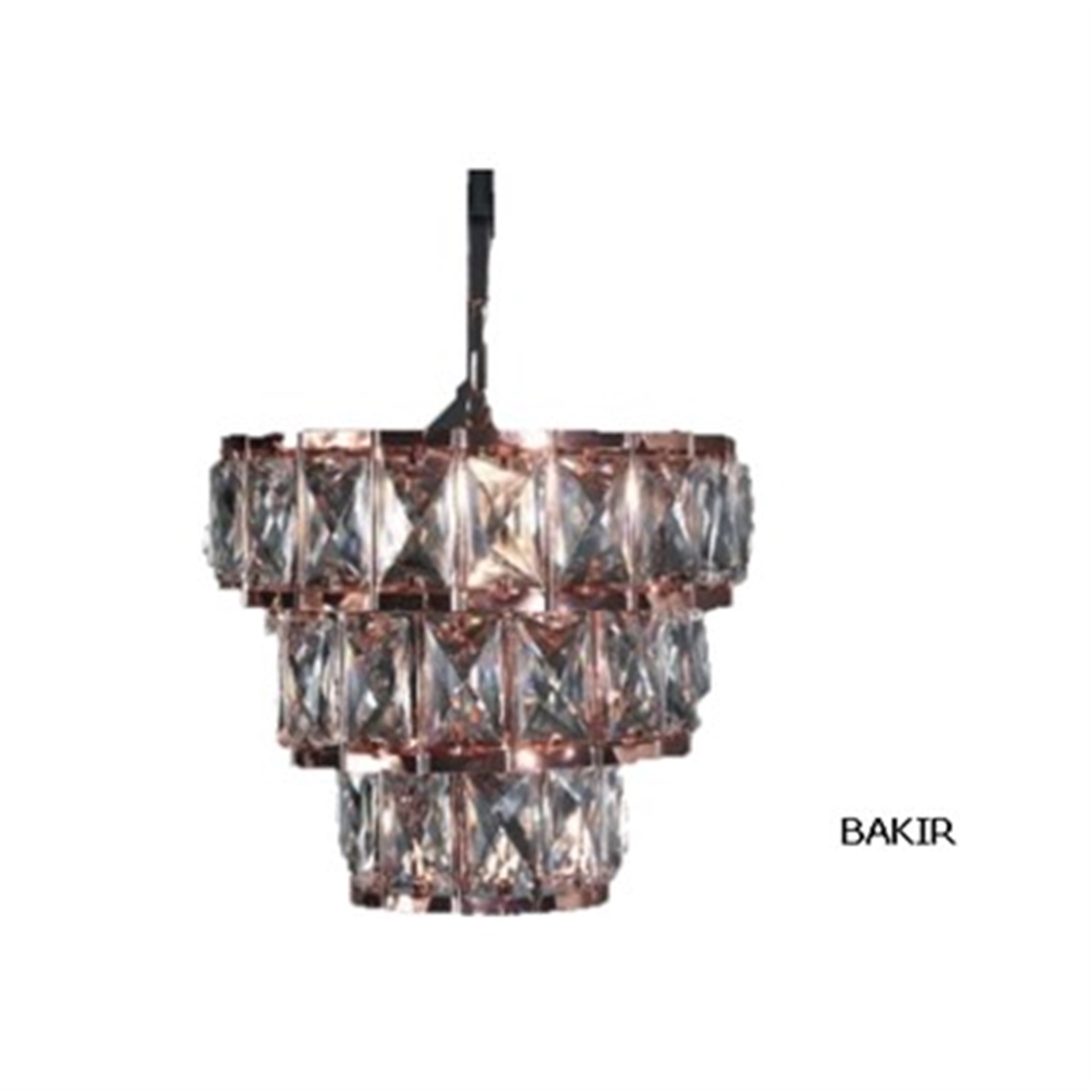 G-1251 Zincirli Tekli Kristal Avize