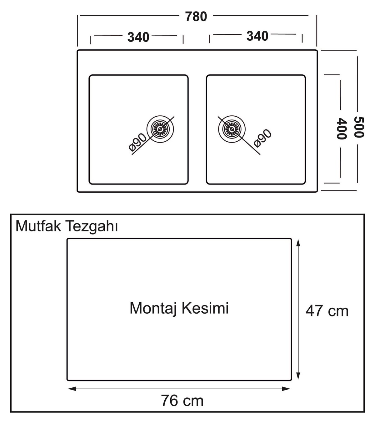 Gl General Glge 80a Antrasit Granit Evye 78x50 Cm