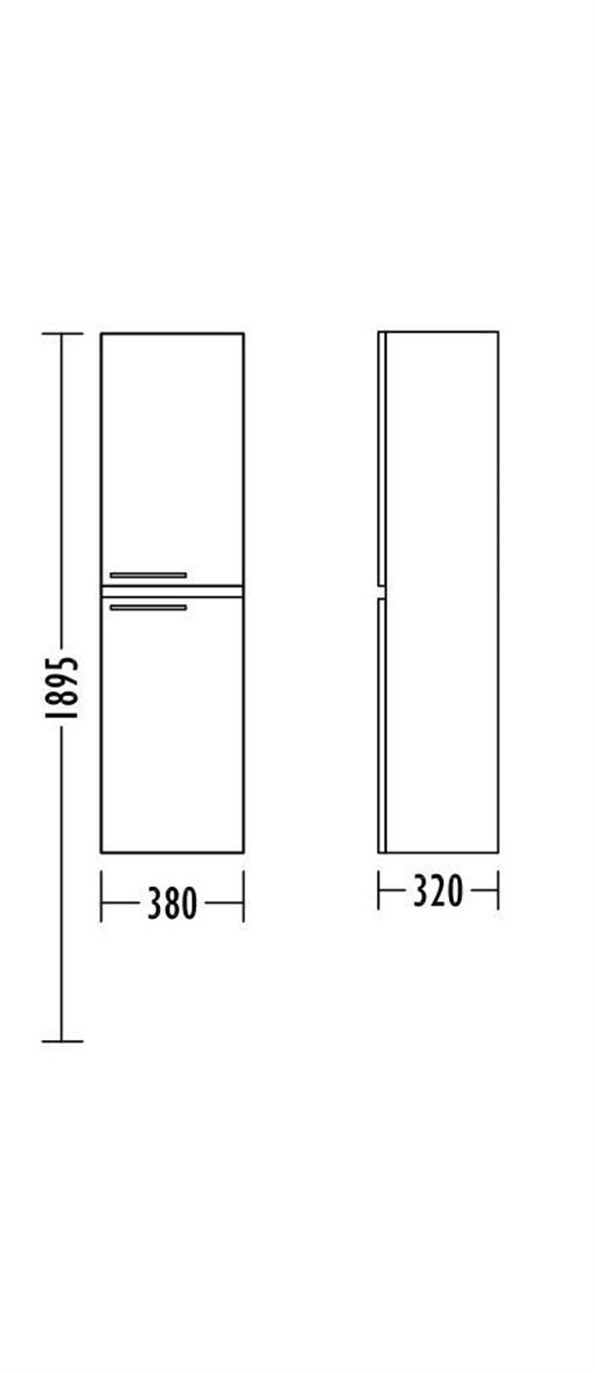 Gold Banyo Alba 38 Cm Ceviz Boy Dolabı