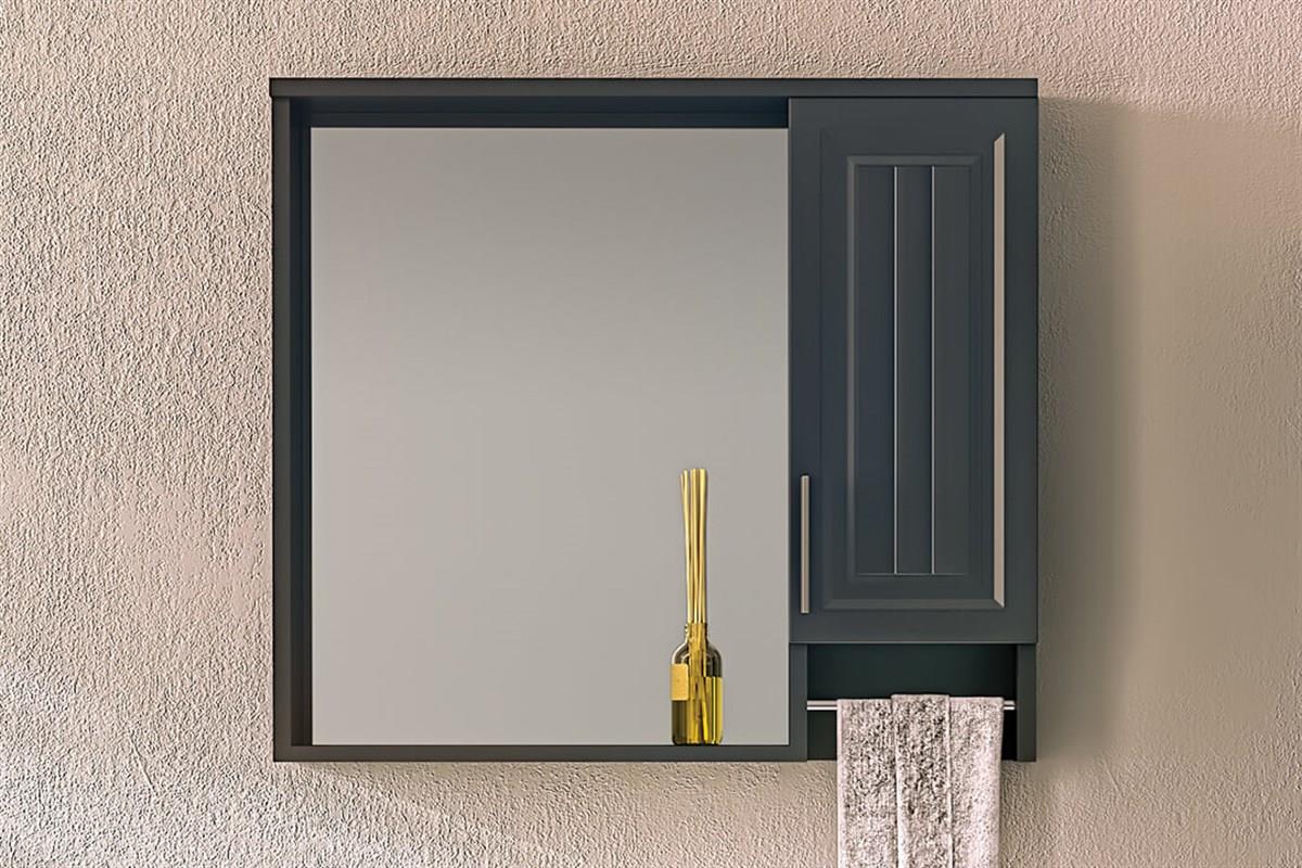 Gold Banyo Aria 80 Cm Antrasit Banyo Dolabı