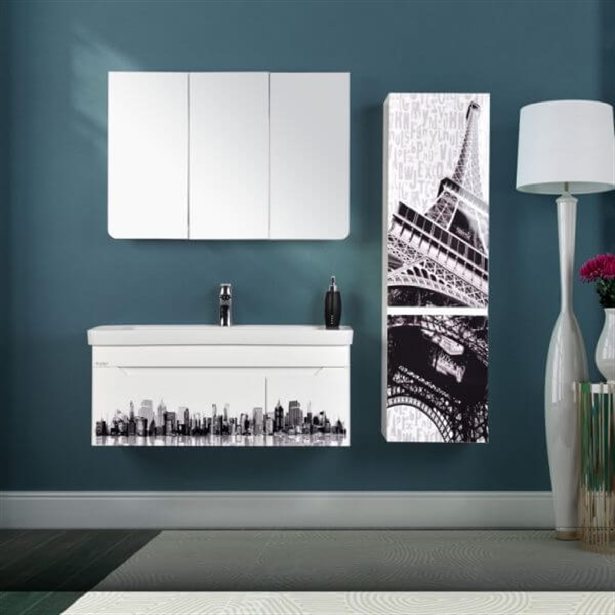 Gold Boy Dolabı Lunetta Prınt 40 Cm