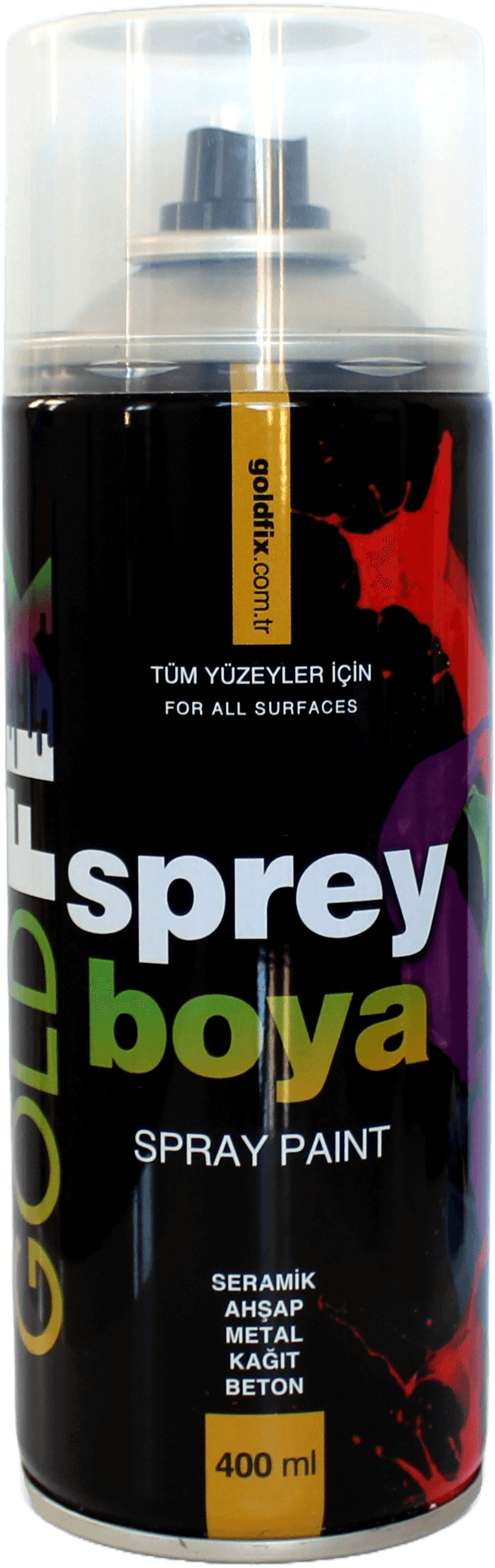Goldfix Parlak Siyah Sprey Boya 400 Ml
