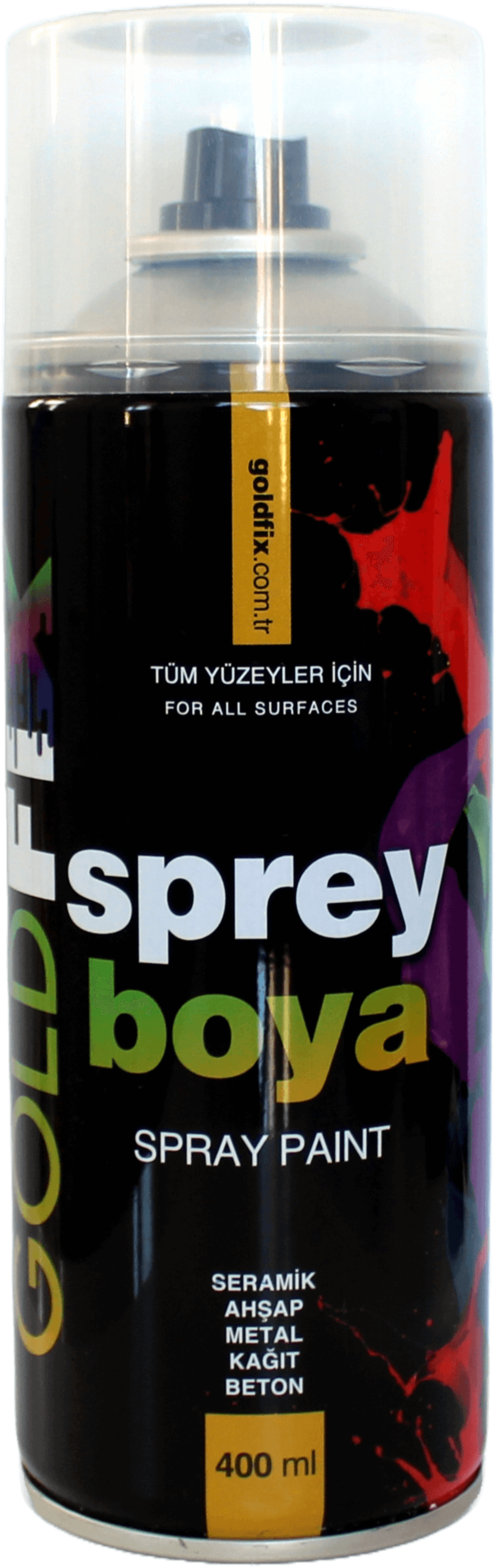 Goldfix Parlak Siyah Sprey Boya 400 Ml