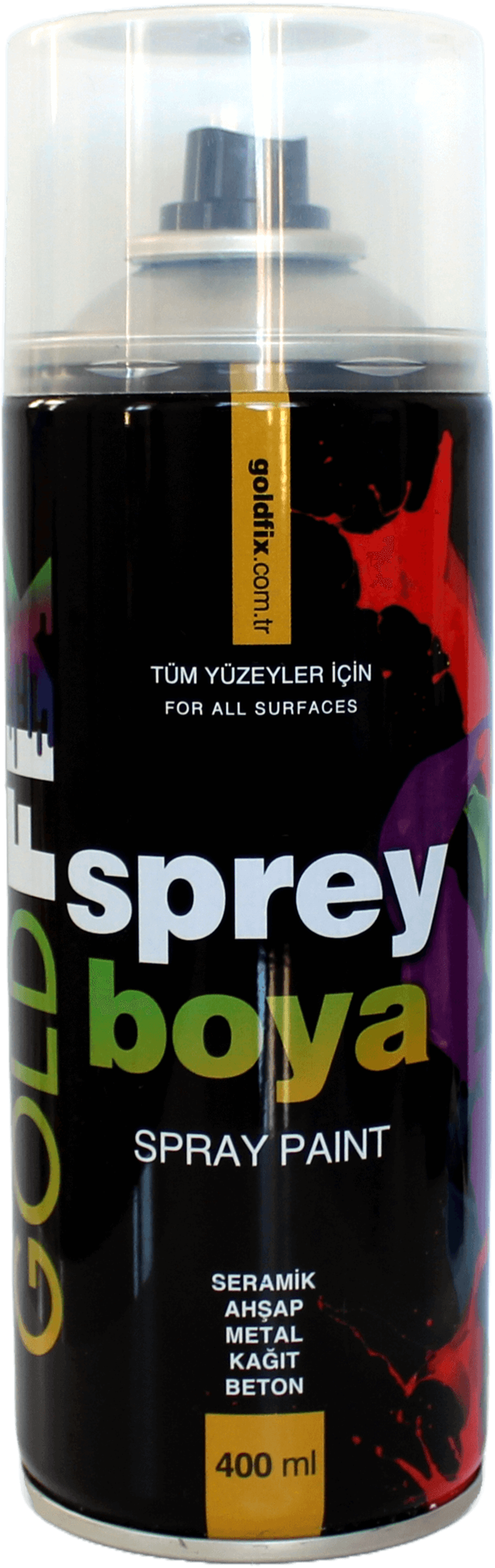 Goldfix Parlak Siyah Sprey Boya 400 Ml