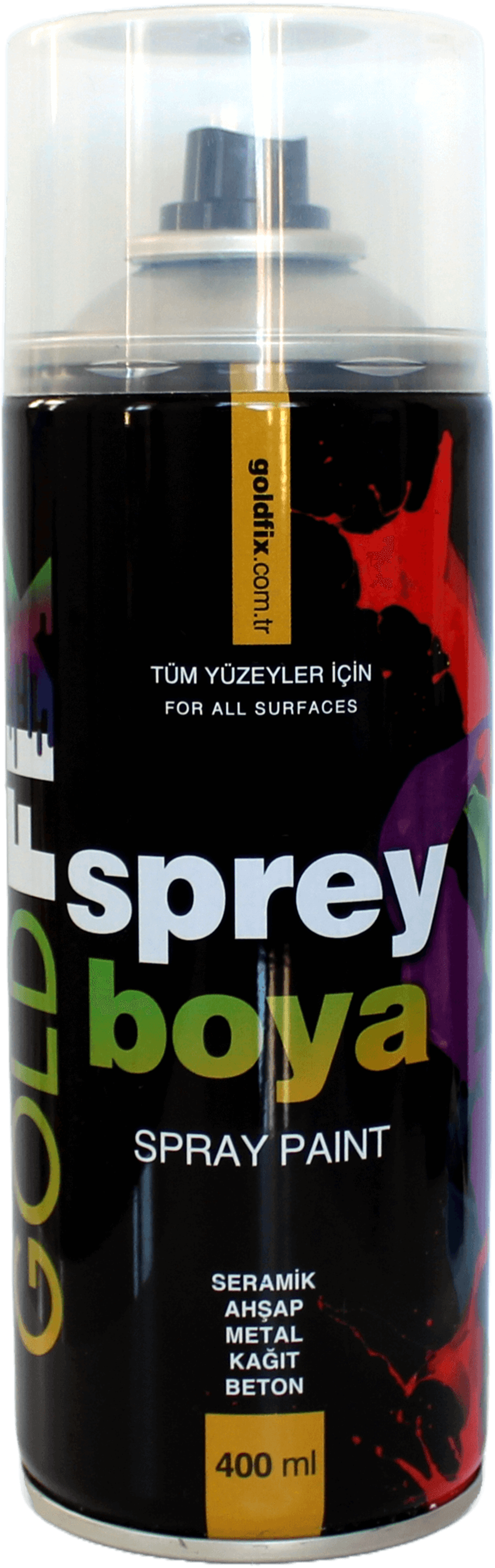 Goldfix Parlak Siyah Sprey Boya 400 Ml