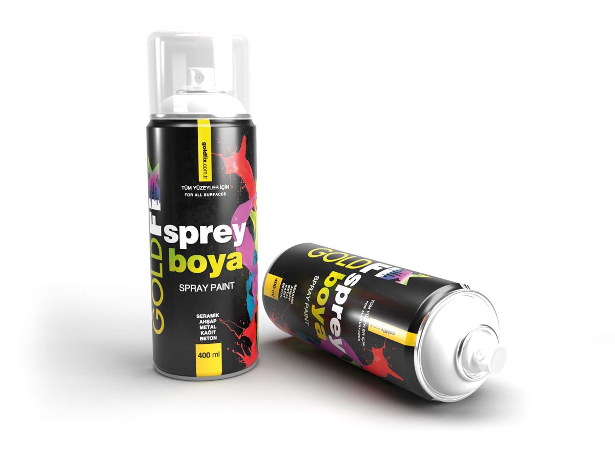 Goldfix Parlak Siyah Sprey Boya 400 Ml
