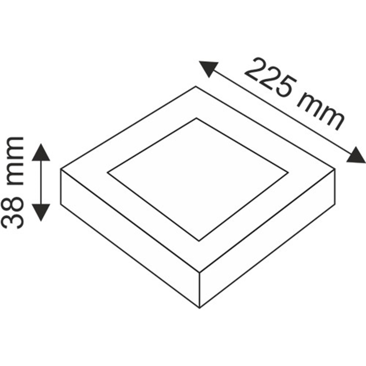 Helıos Gün Işığı 18W Led Kare Panel Armatür 35-300