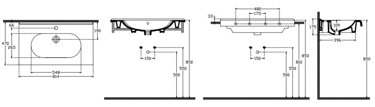 Isvea 82 Cm Sentimenti Flat Etajerli Lavabo 10sm50082
