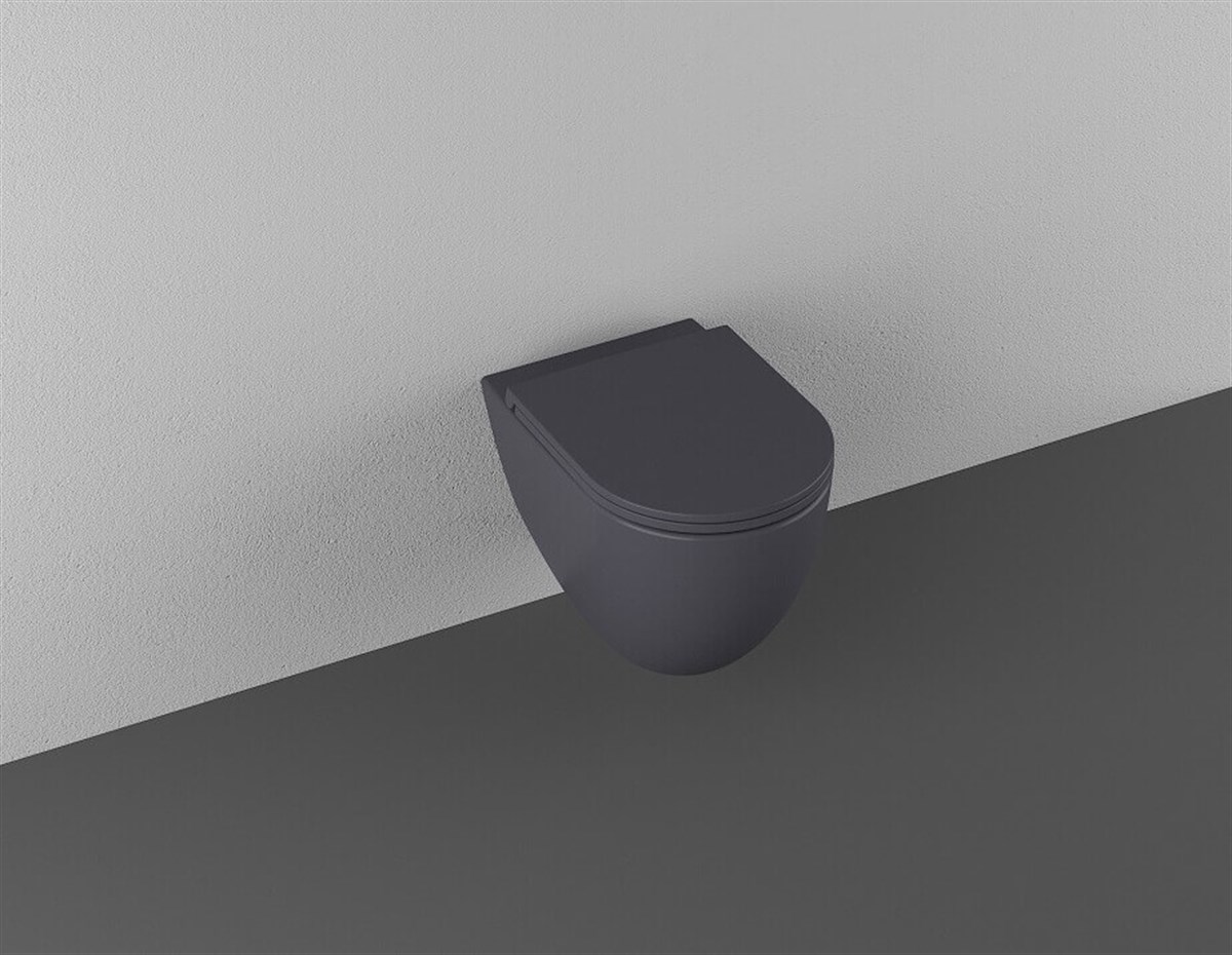 Isvea Infinity Clearim Plus Antrasit Asma Klozet ve Soft Kapak