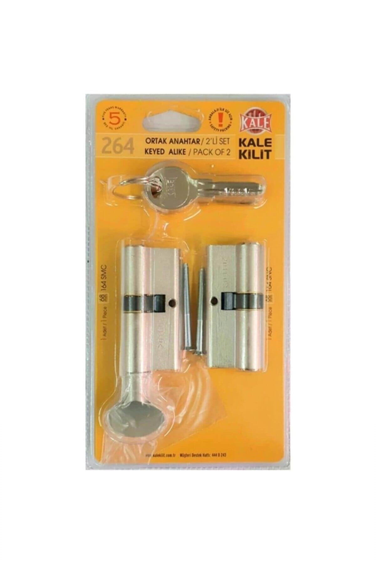 Kale Kilit Sistem Barel İkili Set 68mm 264 164smc