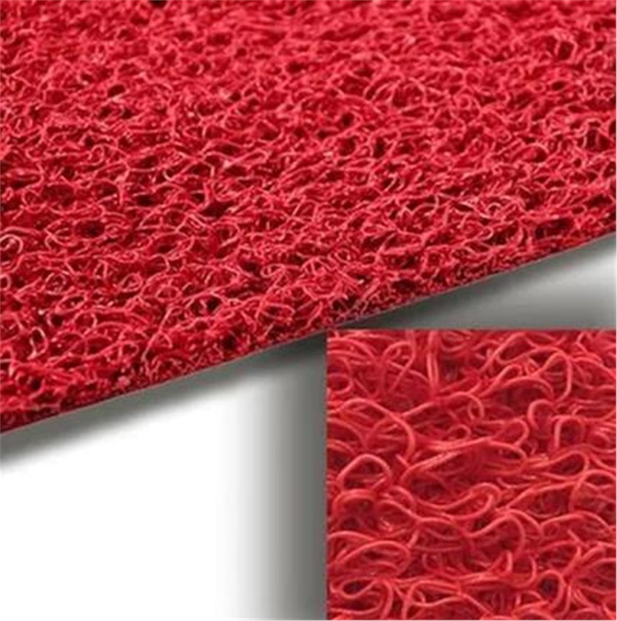 Kıvırcık Paspas Halı 14Mm-100 Cm Kırmızı