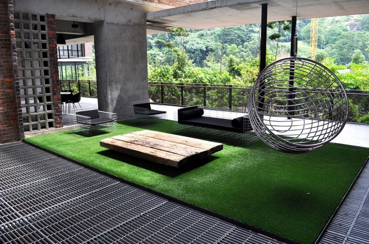 Kıvırcık Paspas Halı 14Mm-100 Cm Yeşil