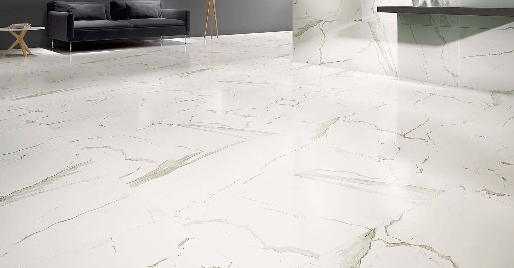 Kütahya Seramik 120x240 Albatros Dekor Parlak Rektefiyeli Yer Seramiği