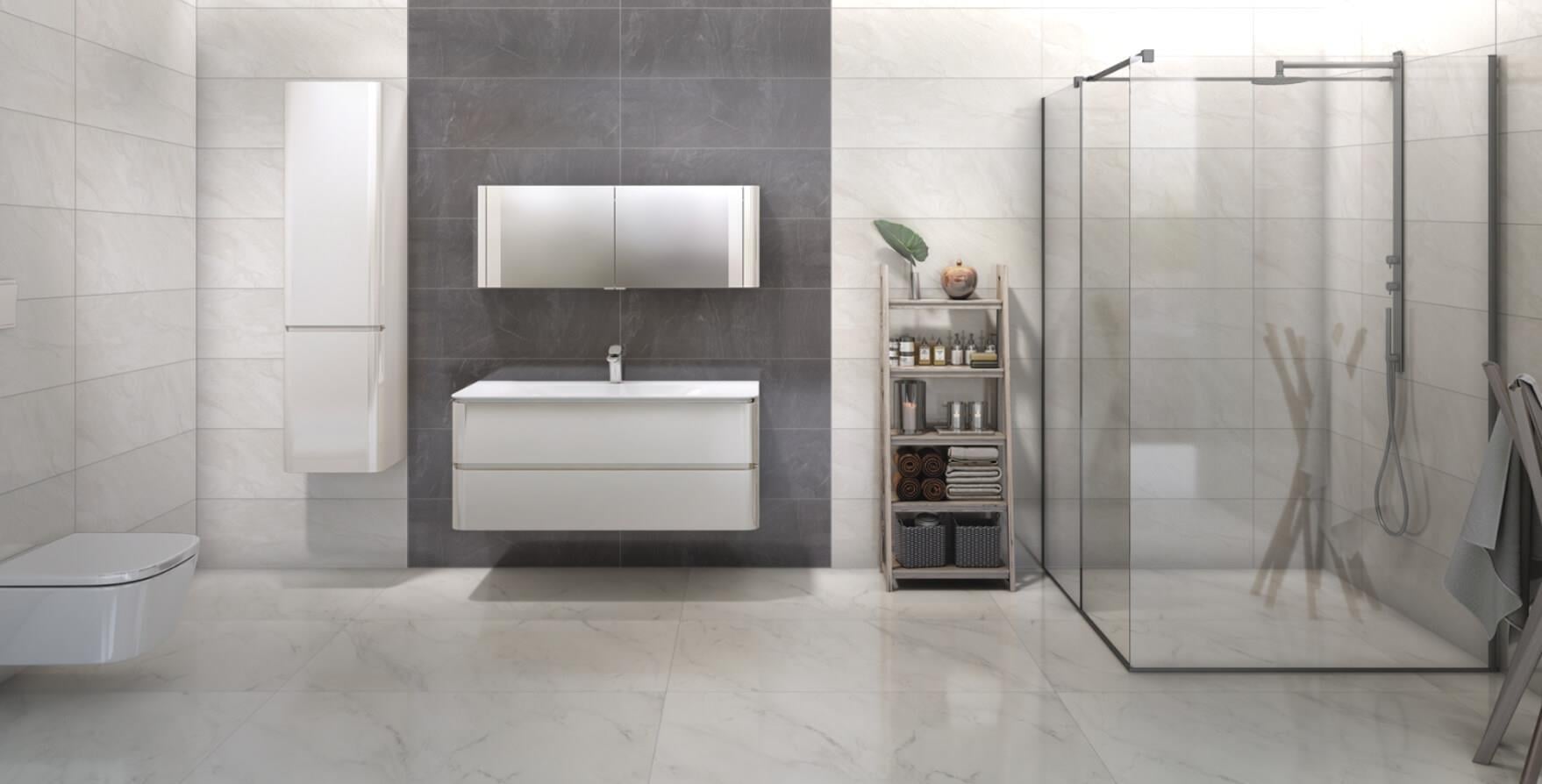 Kütahya Seramik 30X85 Atlantis Beyaz Rektifiyeli Duvar Seramiği