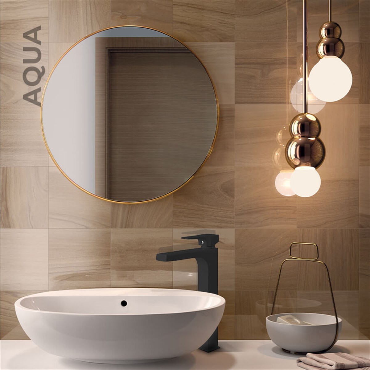 Newarc Aqua Çanak Tipi Siyah Lavabo Bataryası 941001b