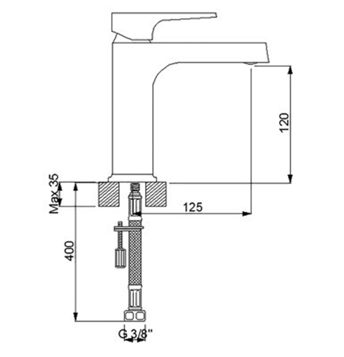 Newarc Aqua Lavabo Bataryası Beyaz 941521W