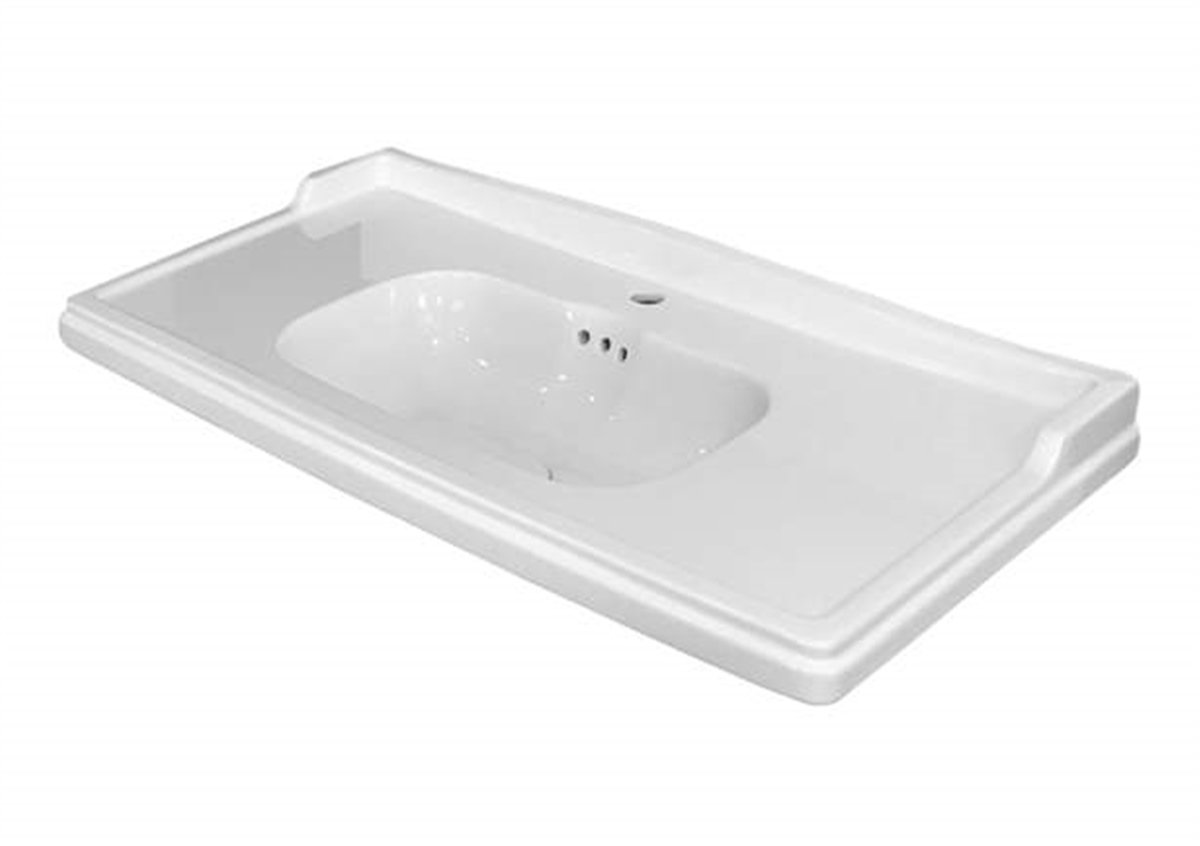 Newarc Elite Tek Delikli Etajerli Altın Ayaklı 100 Cm Lavabo
