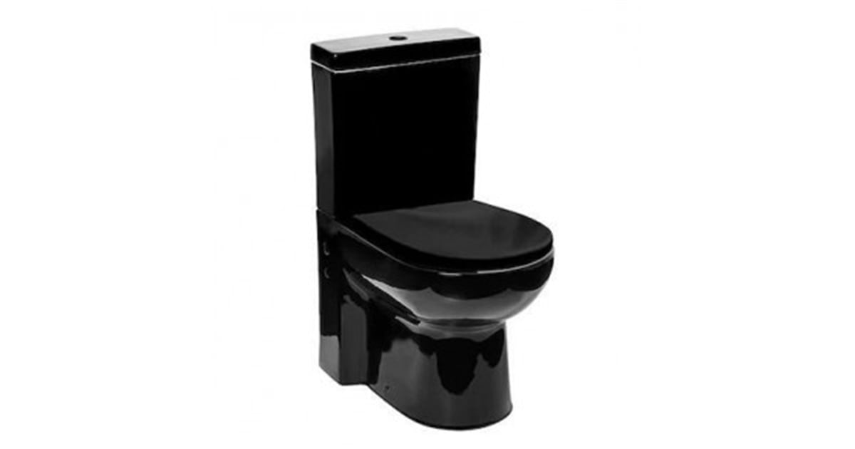 Newarc Modern Siyah Klozet+Rezervuar+İç Takım+Yavaş Kapanır Kapak 3822B