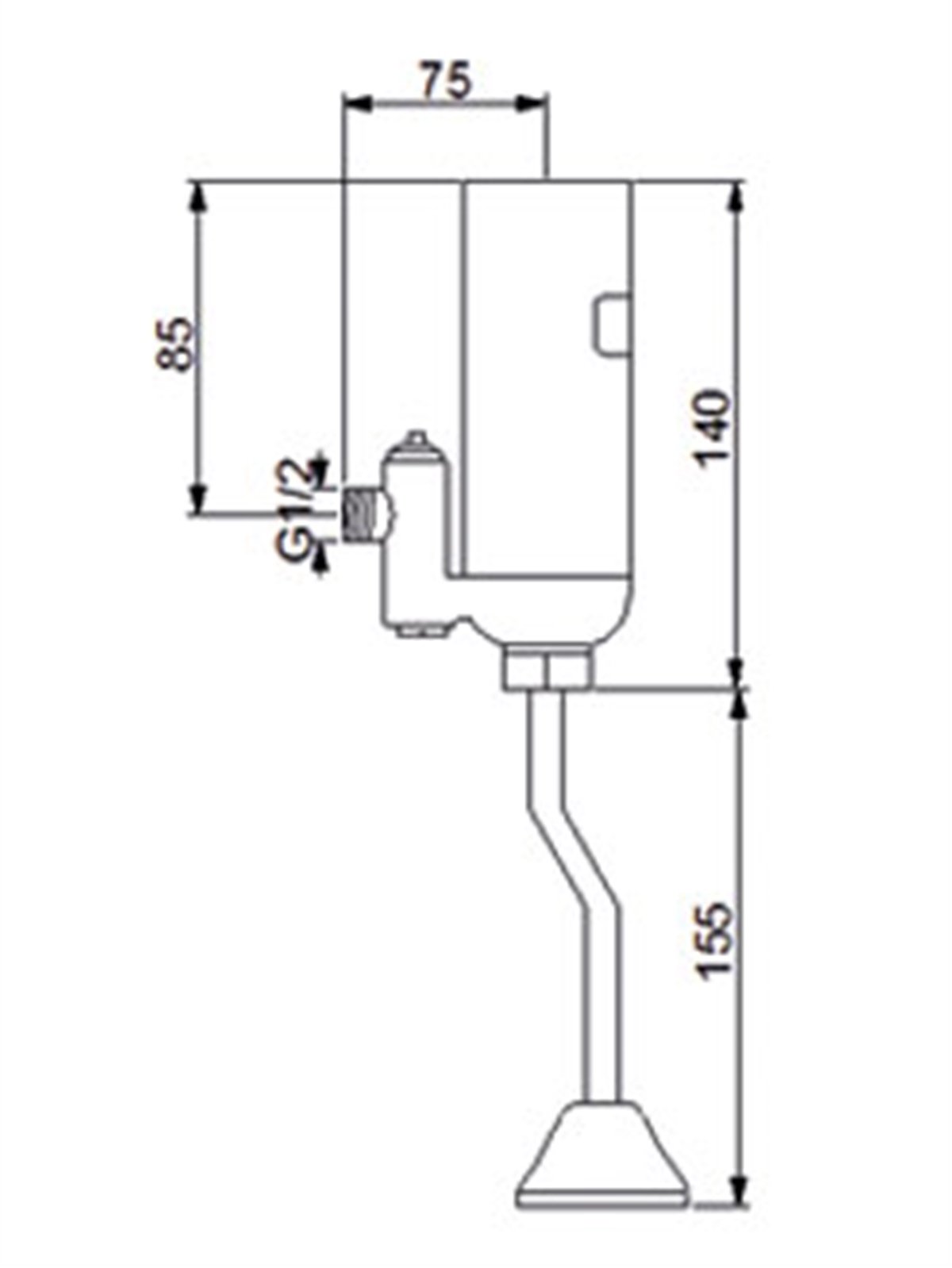 Newarc Tekno Dıştan Fotoselli Pisuvar Musluğu 511671