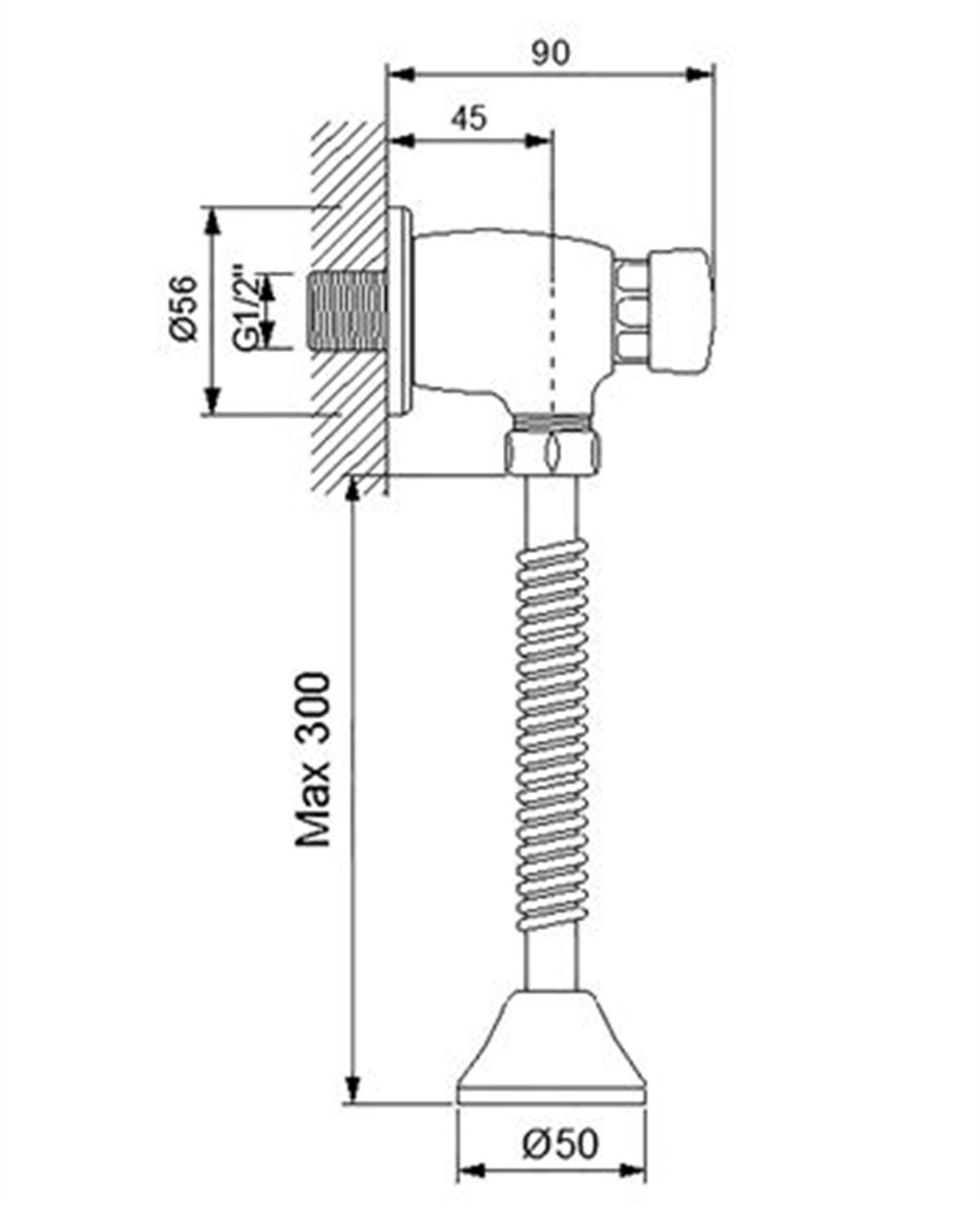 Newarc Tekno Zaman Ayarlı Pisuvar Musluğu 516006
