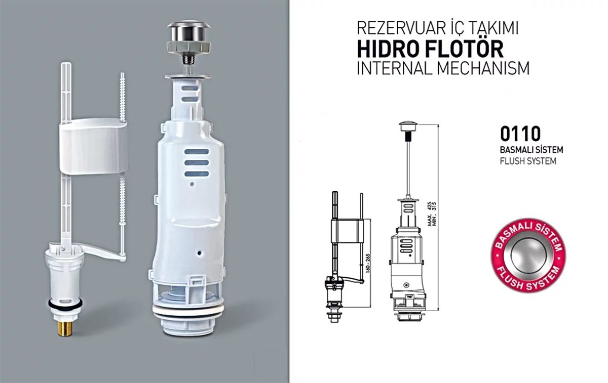 NKP Basmalı Rezervuar İç Takım Hidro Flatör NKP-0110