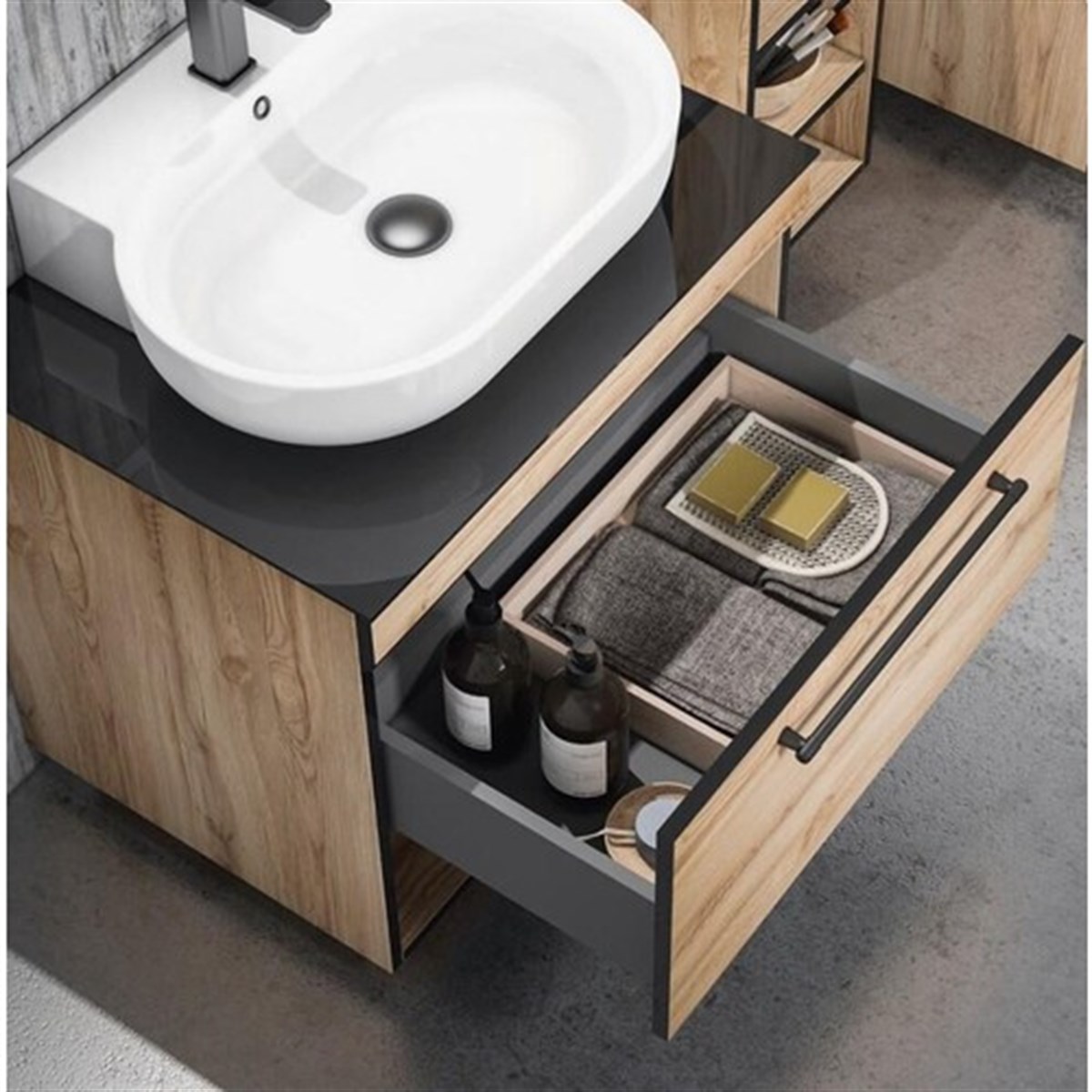 Orka Banyo Dolabı Takımı Knidos 70 Legnano