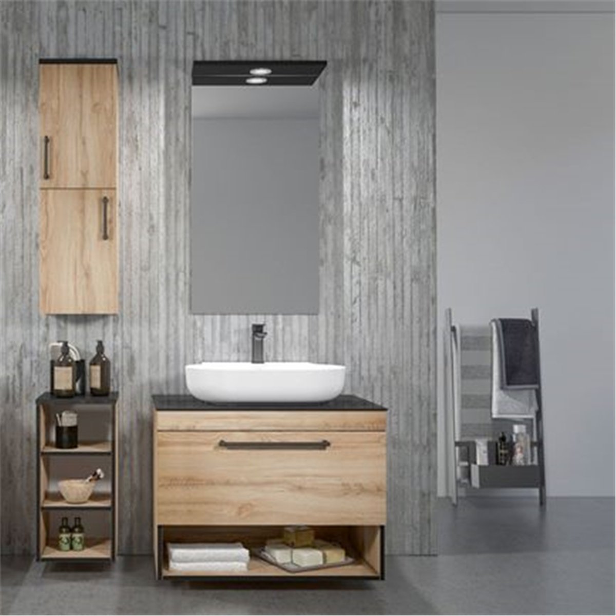 Orka Banyo Knidos Legnano 30 Cm Asma Üst Boy Dolabı