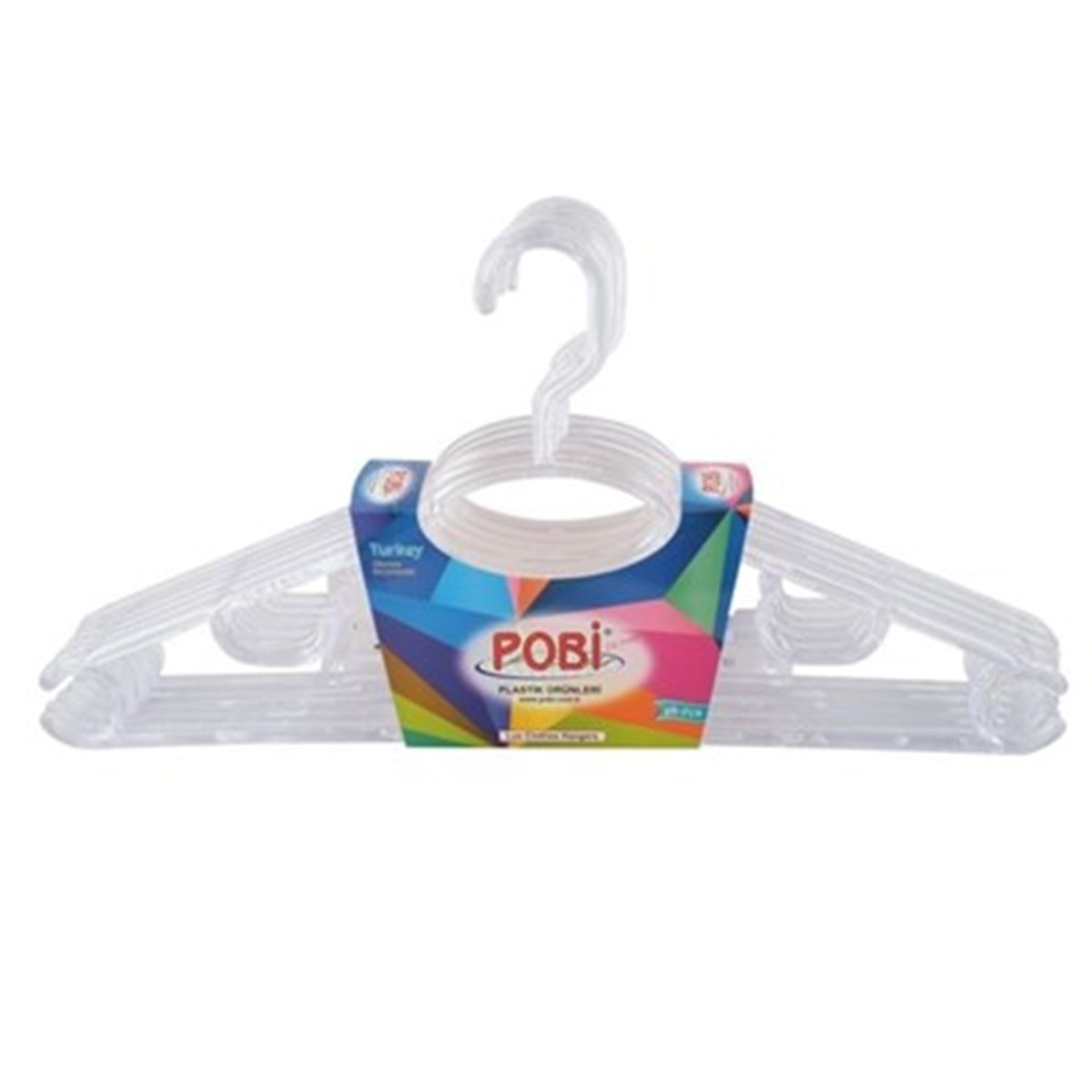 Pobi 6 Lı Lüks Elbise Askılığı Şeffaf Pb-035