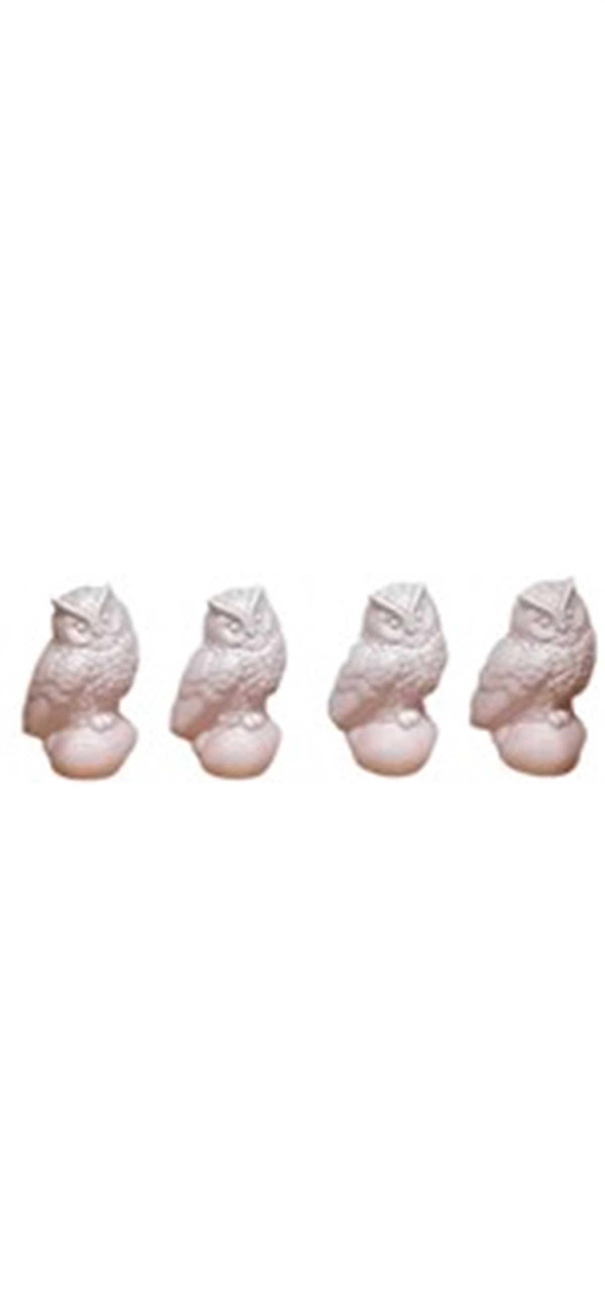 Porio M66-143 4Lü Pembe Baykuşlu Biblo 13 Cm