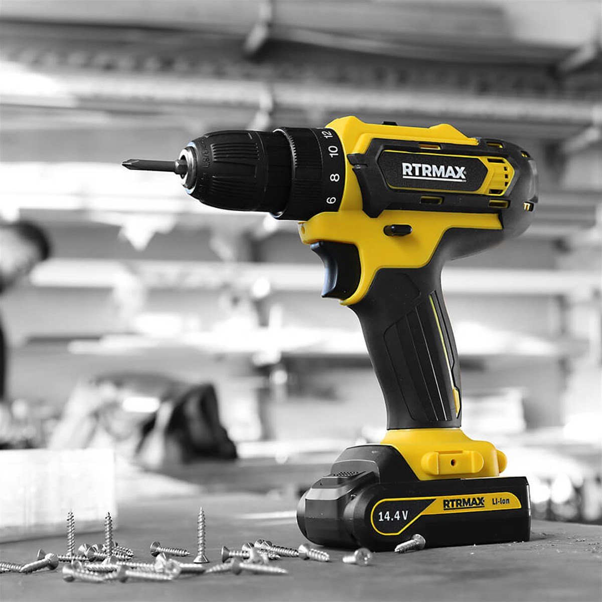 Rtrmax-Rtm345 Şarjlı Matkap Li-ion 14,4 V/1,5 A Çift Akü