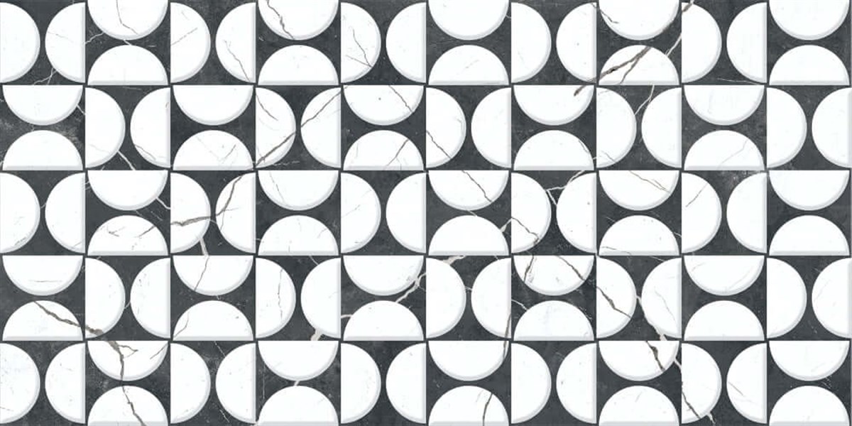 Seramiksan 30x60 Eros Beyaz Geometrik Motif Duvar Seramiği