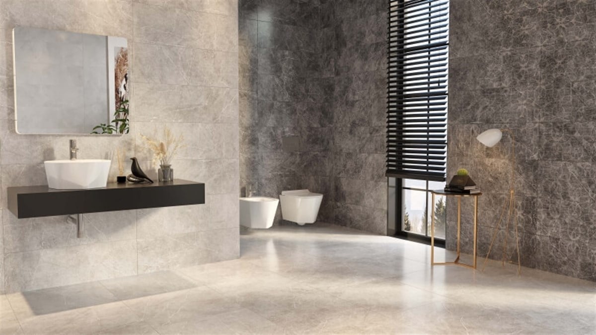 Seramiksan 30x90 Moon Parlak Açık Gri Duvar Seramiği