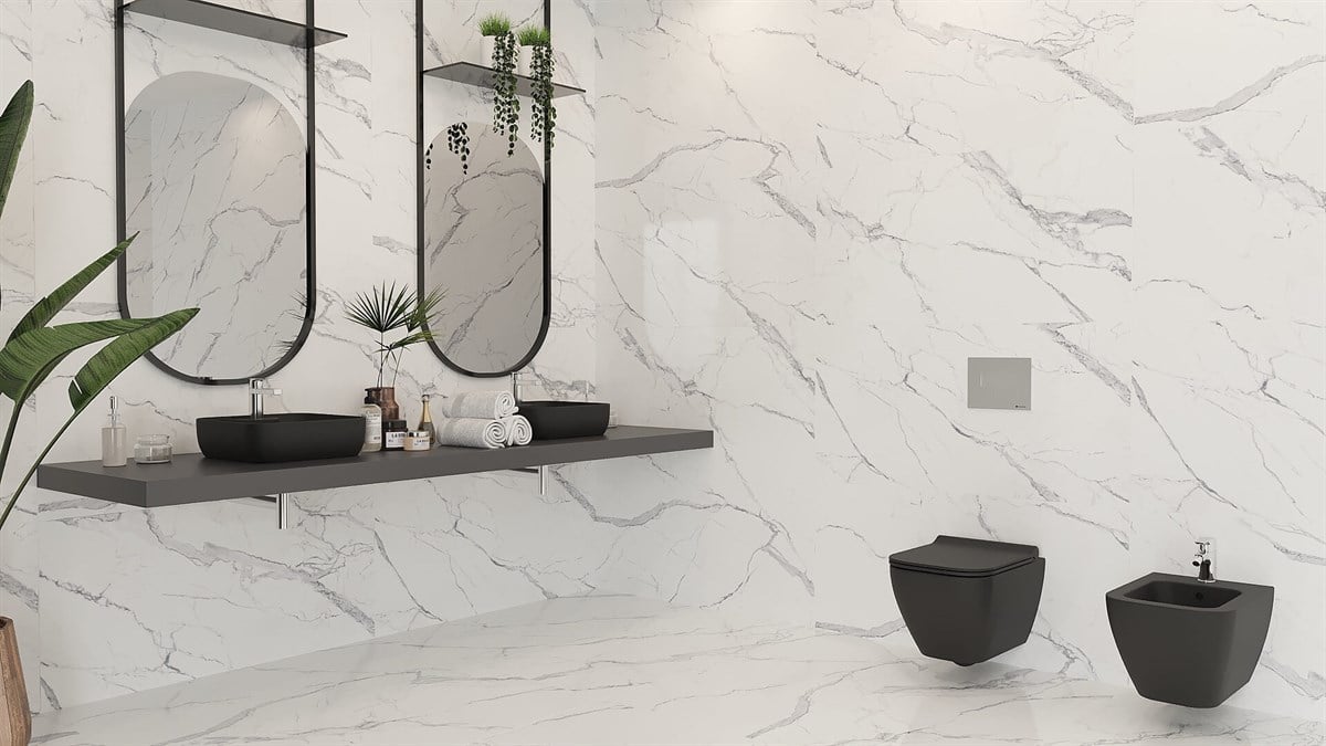 Seramiksan 60x120 Gloria Beyaz Yer ve Duvar Seramiği