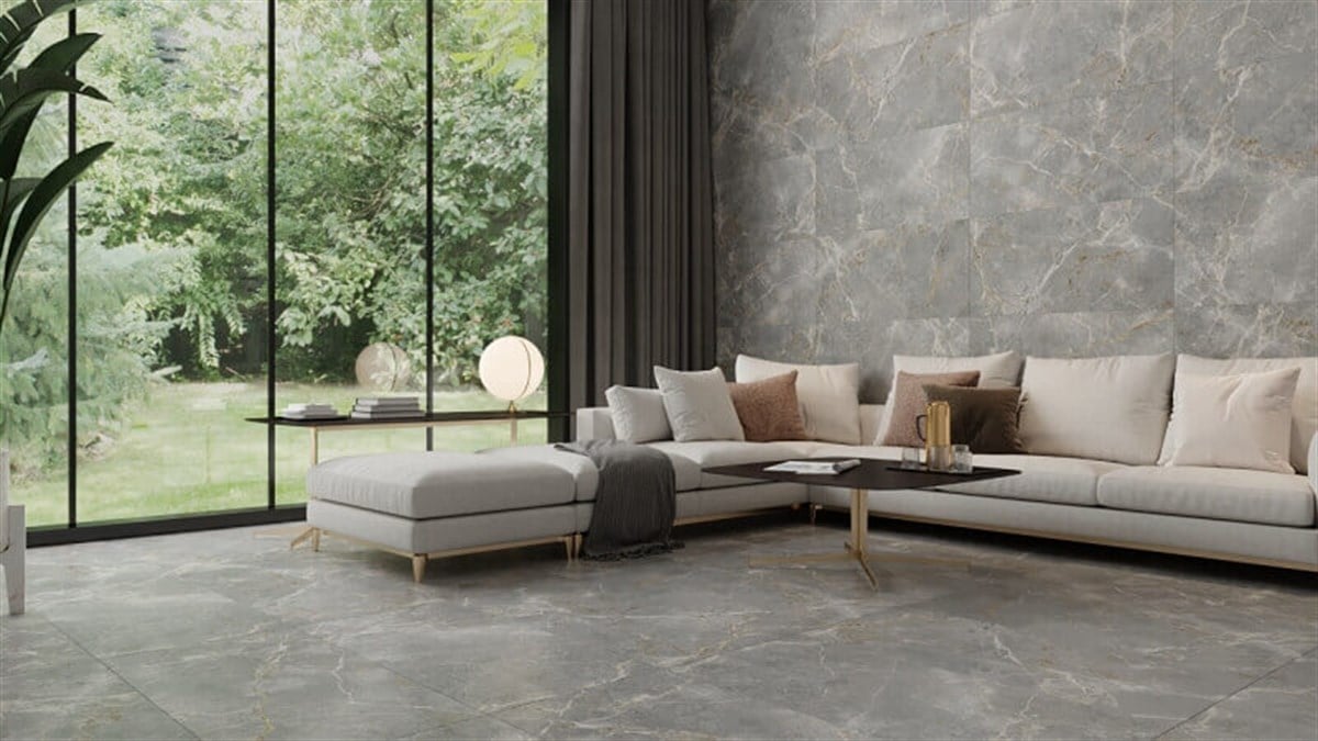 Seramiksan 60x120 Harmony Koyu Gri Mat Yer ve Duvar Seramiği