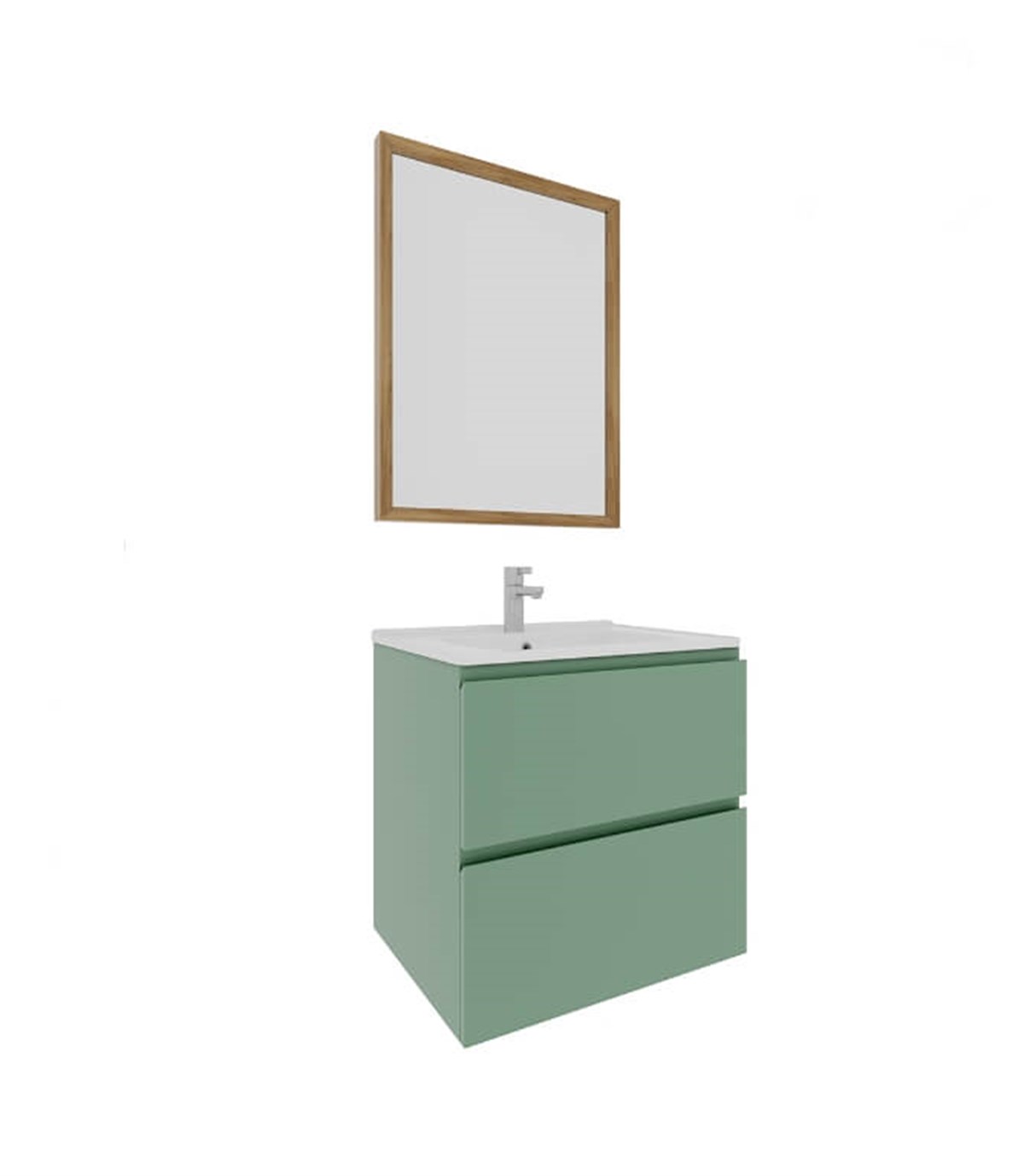 Seramiksan Banyo Dolabı Fresca 80 Cm Mint + Lavabo