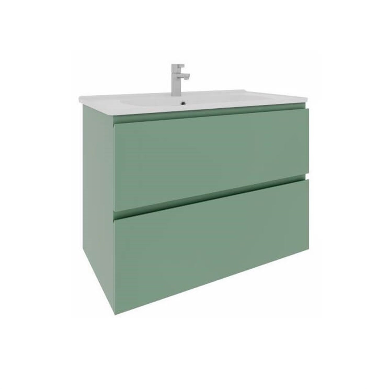 Seramiksan Banyo Dolabı Fresca 80 Cm Mint + Lavabo