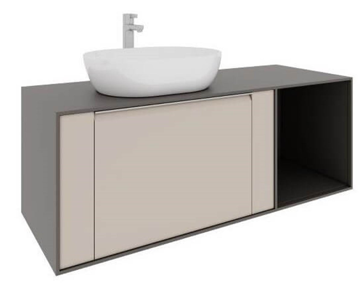 Seramiksan Banyo Dolabı Plura Duo 100 Cm Vizon
