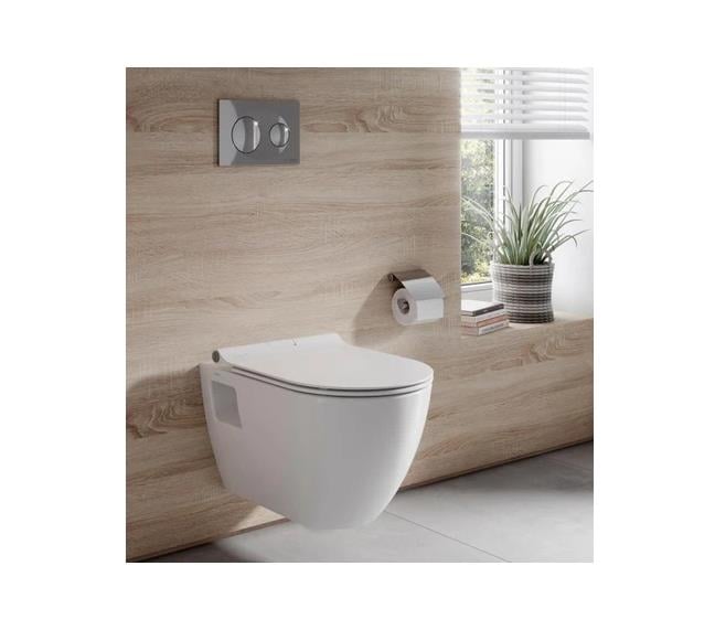 Serel Smart Rimout Beyaz Asma Klozet Sm26 Ve Soft Klozet Kapağı