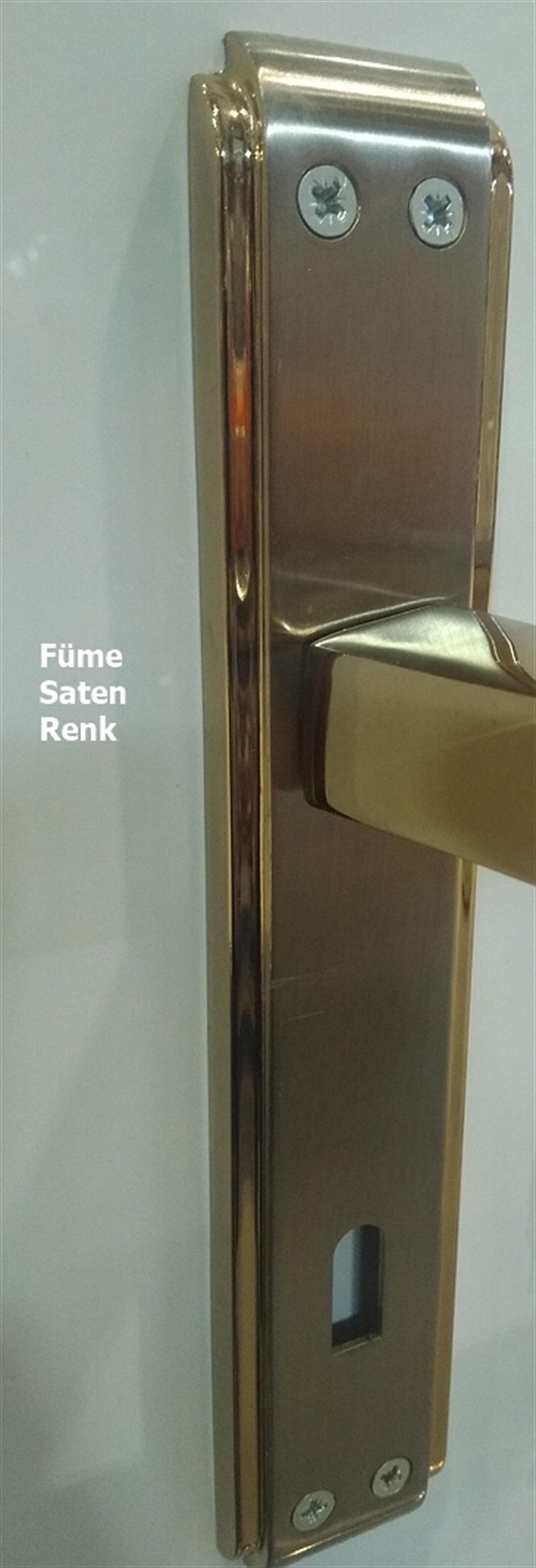 Sofuoğlu Yıldız Aynalı Zamak Füme Saten İç Oda Kapı Kolu