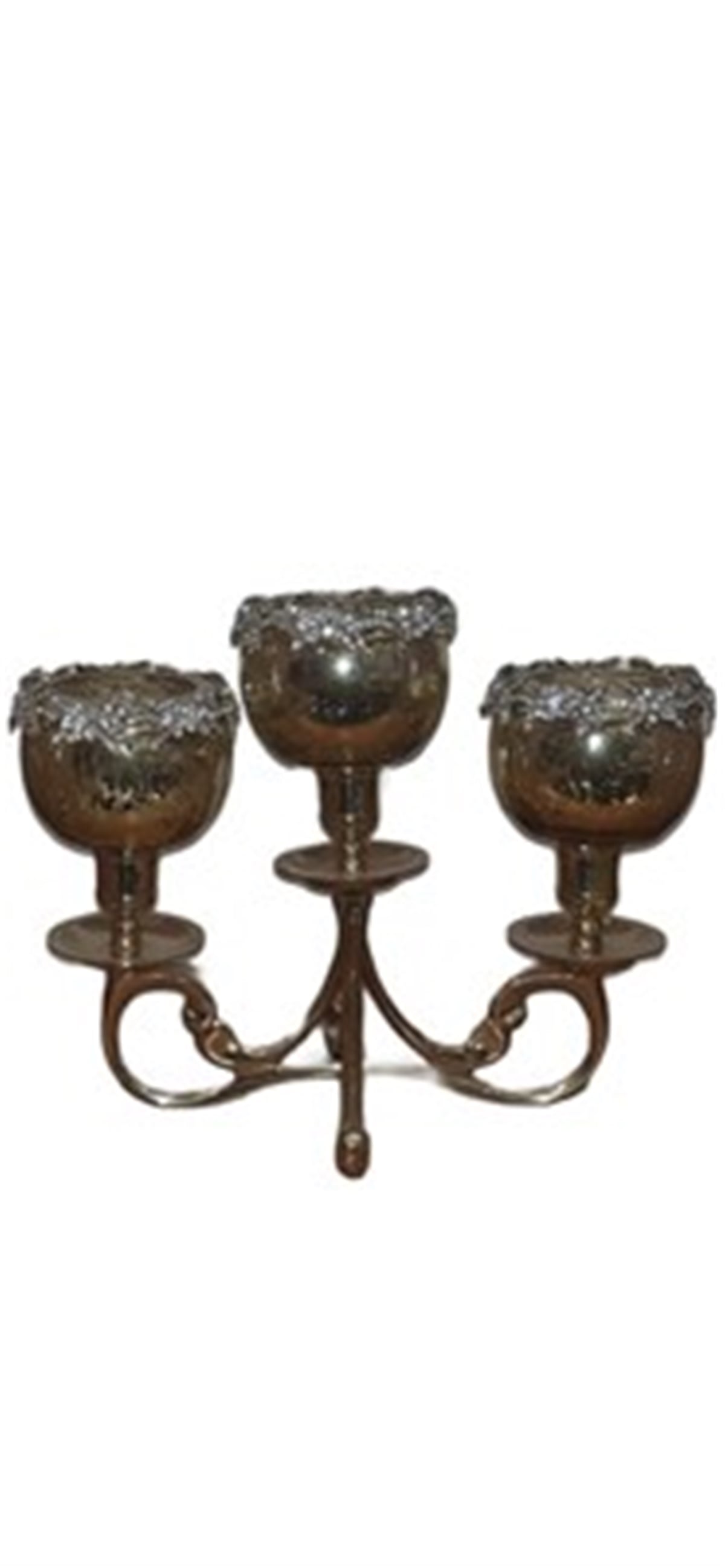 Star Fa 078 Gold 3Lü Şamdan 21 Cm
