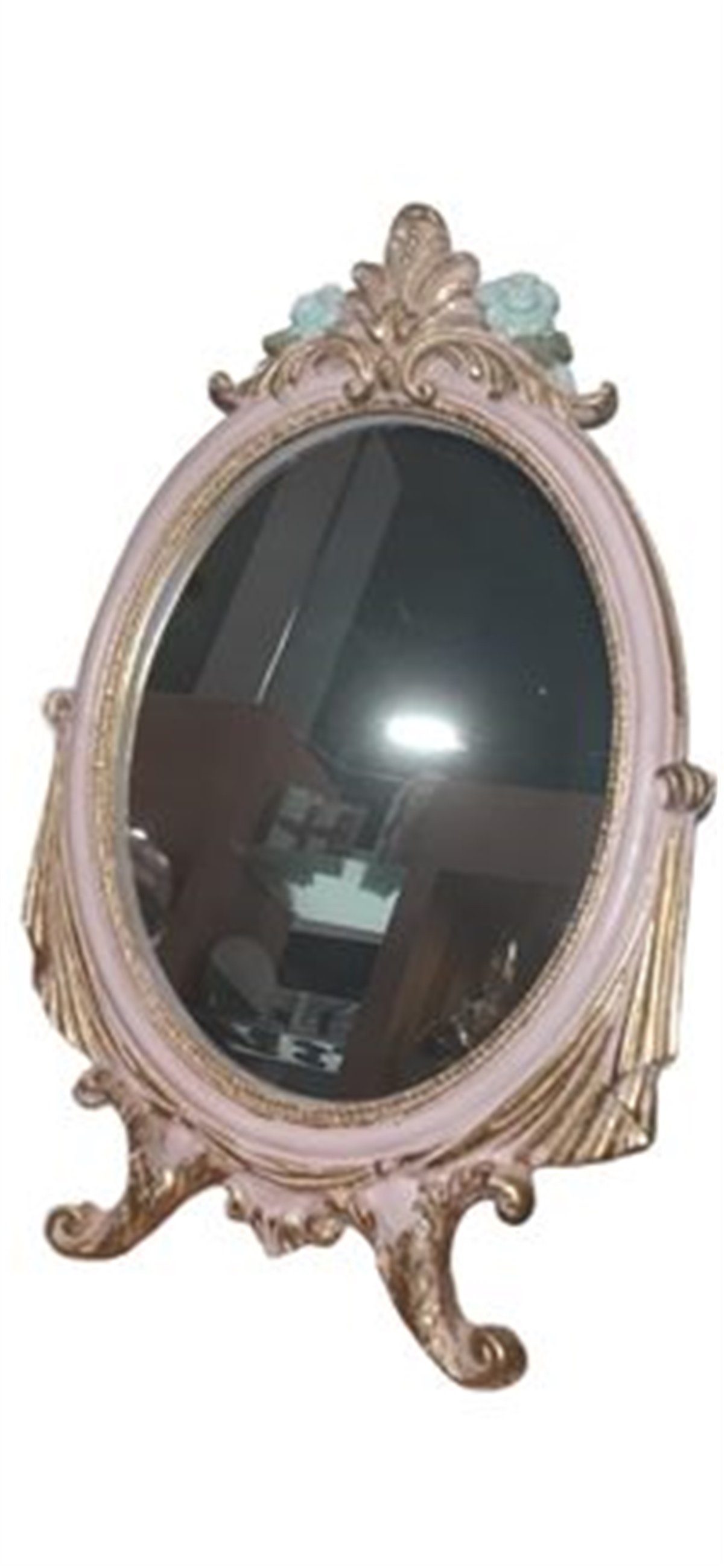 Star Ry 337 Pembe Altın Ayaklı Oval Ayna