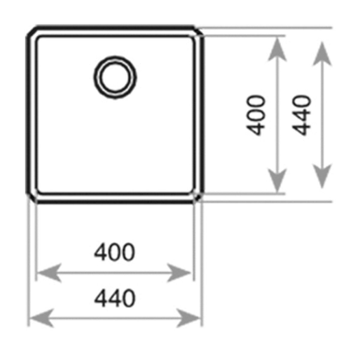Teka Be Linea 40.40 RS15 Paslanmaz Tezgahaltı Çelik Eviye 115000007