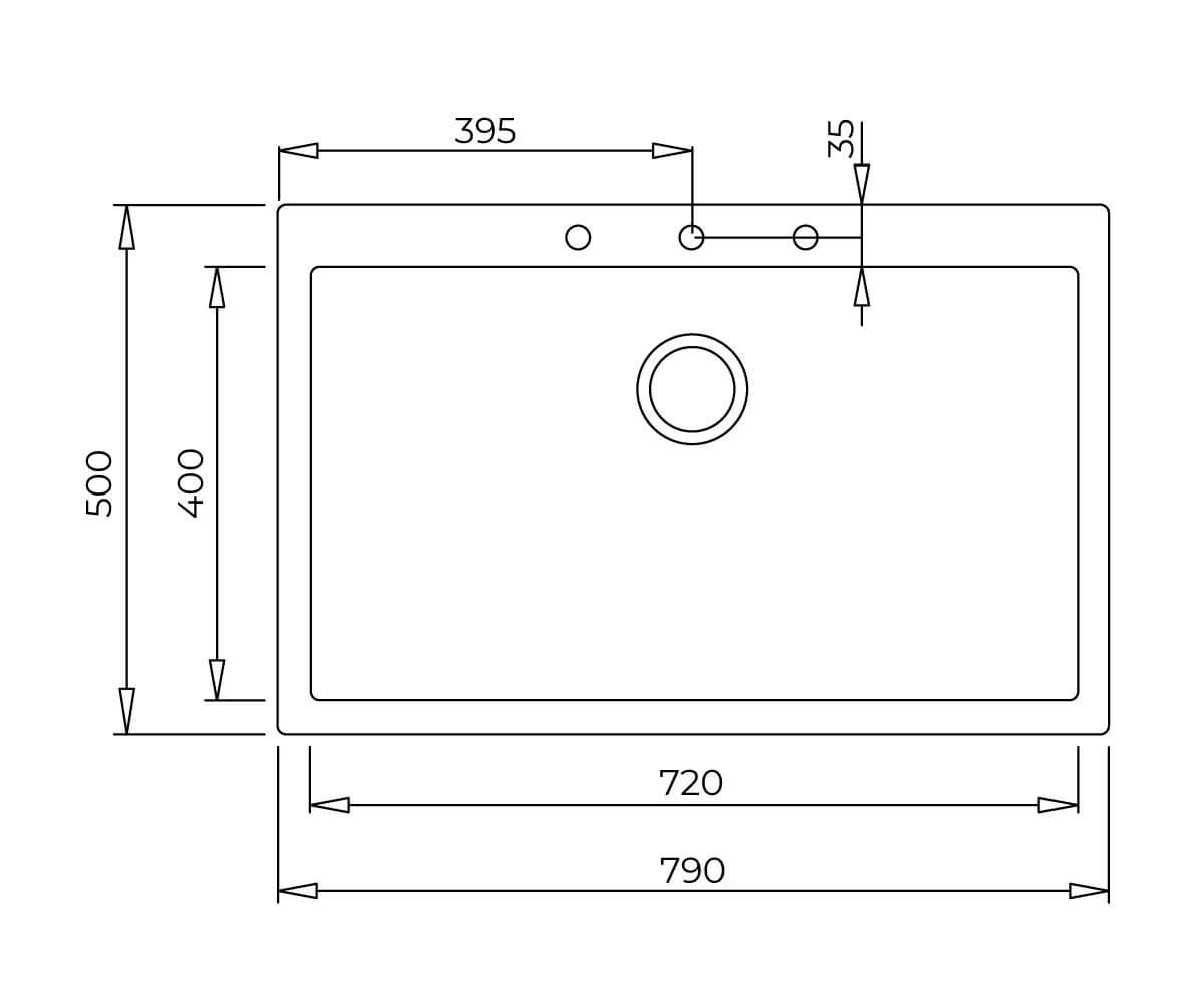 Teka Forsquare 72.40 TG Tek Hazneli Tezgahüstü/Tezgaha Sıfır Paslanmaz Stone Gri Çelik Eviye 11523000