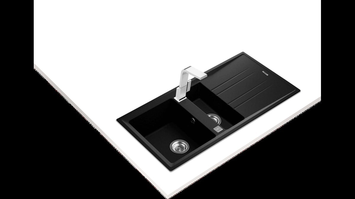 Teka Stone 1,5 Göz Granit Siyah Evye 60 B-TG