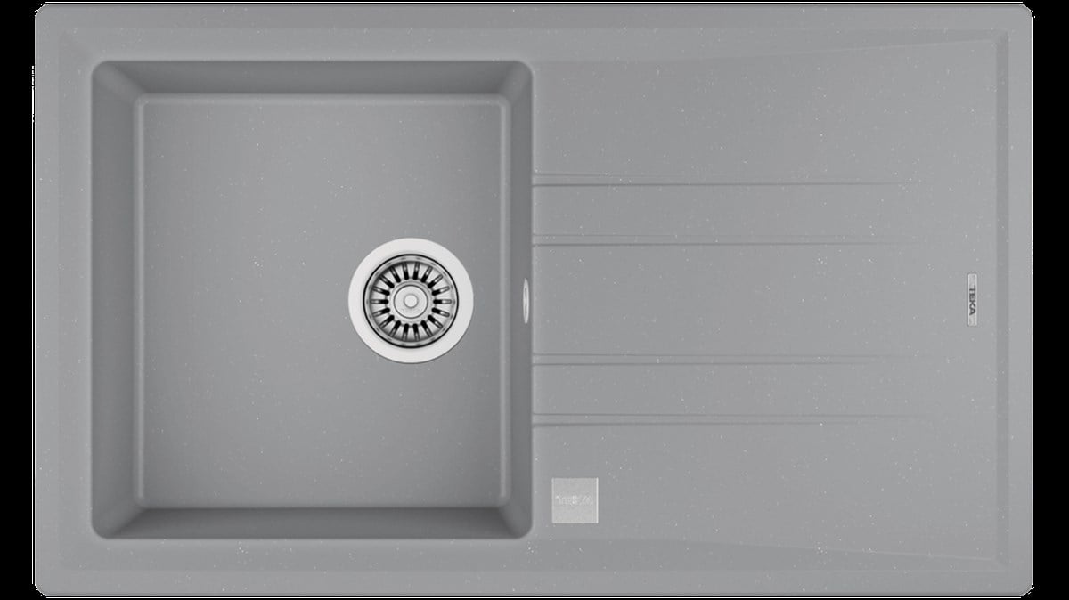 Teka Stone 50 B-TG 1B 1D Tek Hazneli Tek Damlalıklı Tegranite Metalik Gri Eviye 115330021