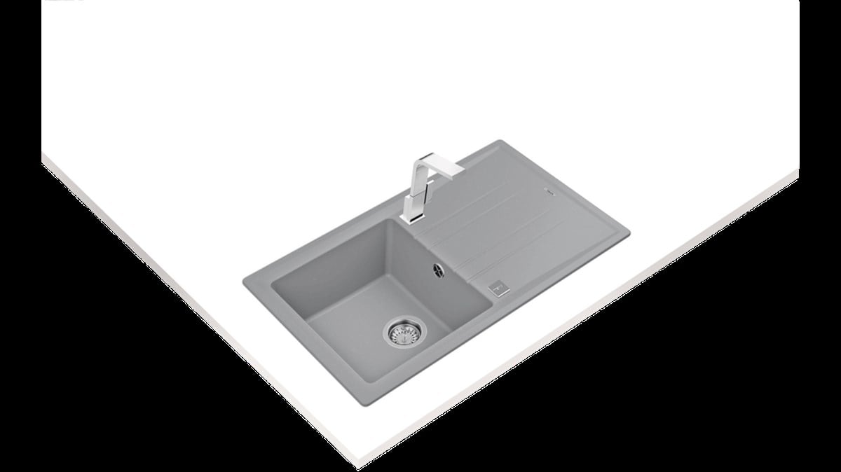 Teka Stone 50 B-TG 1B 1D Tek Hazneli Tek Damlalıklı Tegranite Metalik Gri Eviye 115330021