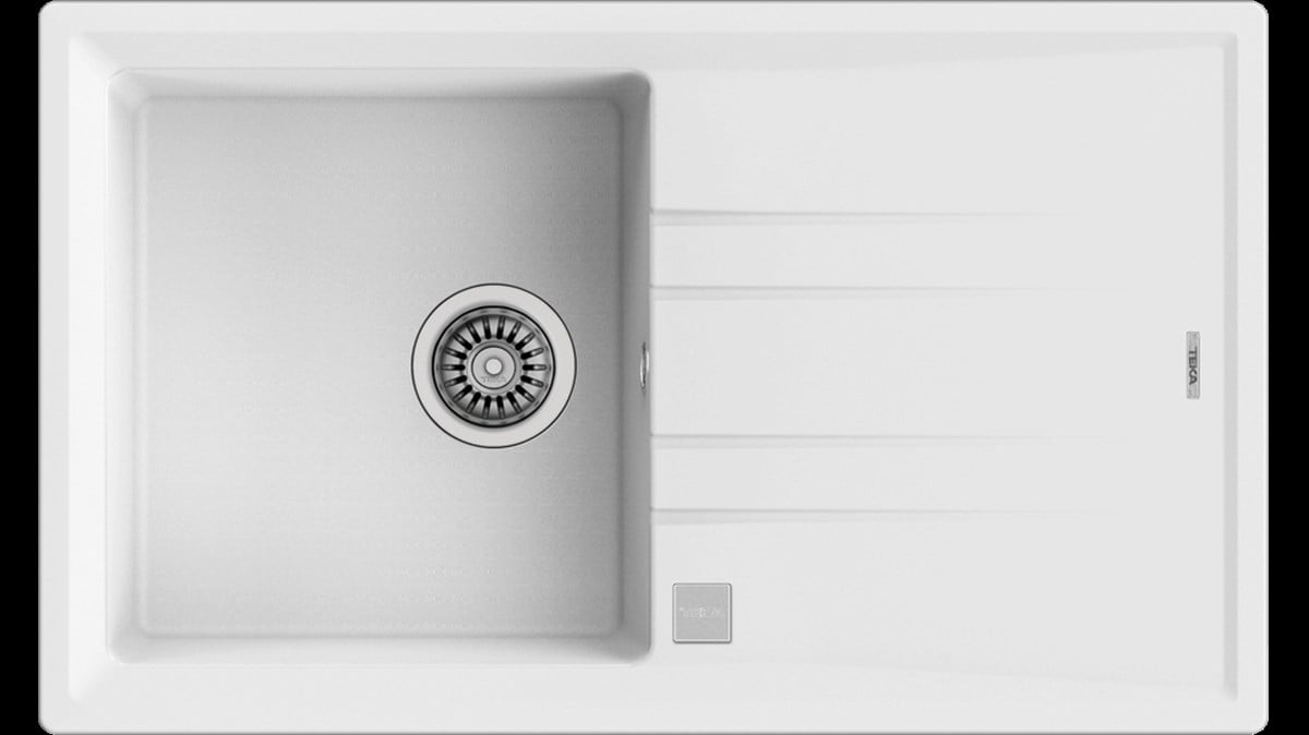Teka Stone 50 B-TG Tek Hazneli Tek Damlalıklı Tegranite Beyaz Eviye 115330026