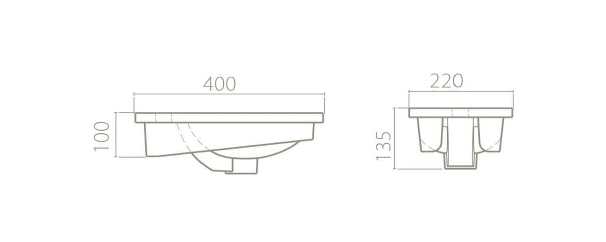 Turkuaz 22X40 Cm Mini Lavabo 071000