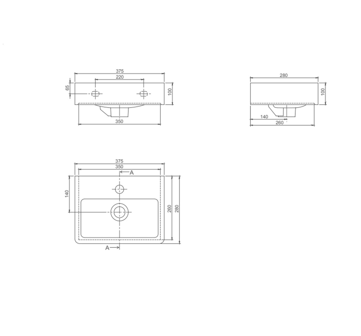 Turkuaz 28X37 Cm Lavabo 001400