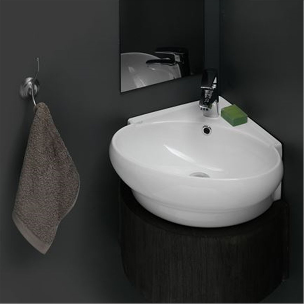 Turkuaz 45X45 Cm Mini Köşe Lavabo 002000